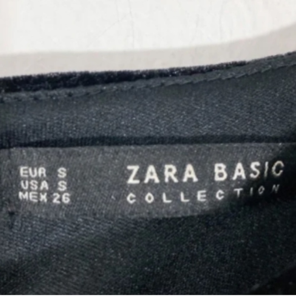 ZARA black velvet sleeveless dress - Picture 5 of 5